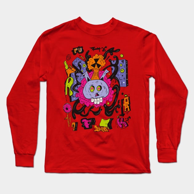 conejo atómico Long Sleeve T-Shirt by Two Monkey Co.